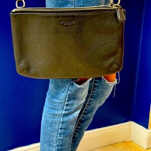 Coach Black Double zipper Crossbody purse